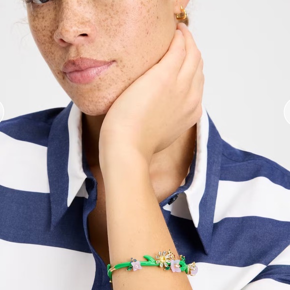 $168 Kate Spade Garden Friends Hinged Bangle - Picture 6 of 7